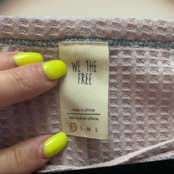 FREE‎ PEOPLE Lavender Dahlia Thermal Bell Sleeve Top - Picture 6 of 8